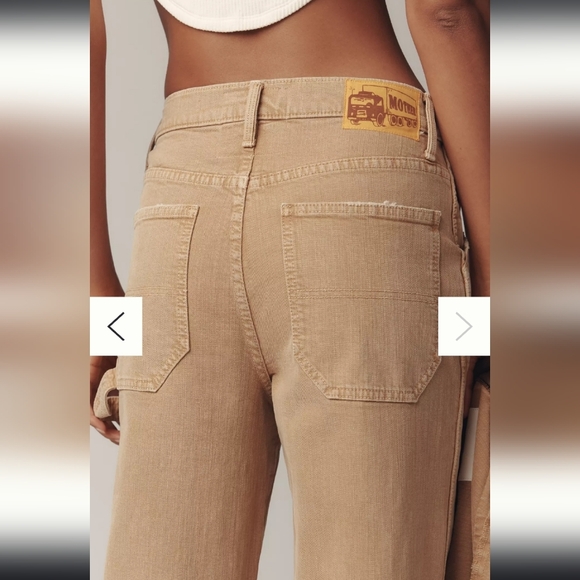 Nwt MOTHER Bee's Knees Stud Finder Wide-Leg Pants - Picture 4 of 9
